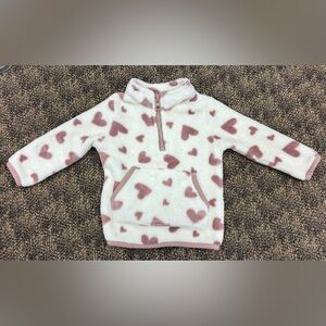 Nicole Miller New York Baby Sherpa Pullover – Heart Print Fleece (6–9 Months)